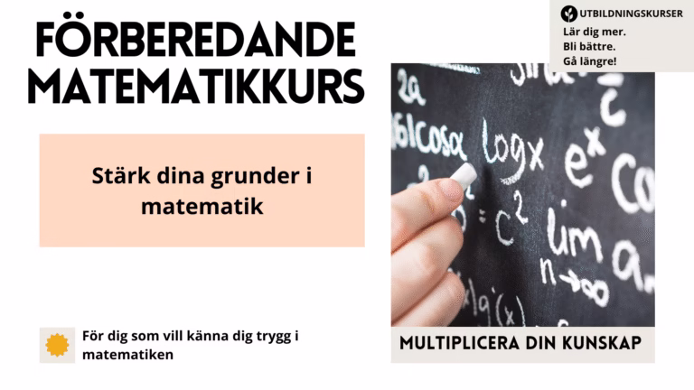 Förberedande matte Grundkurs Online