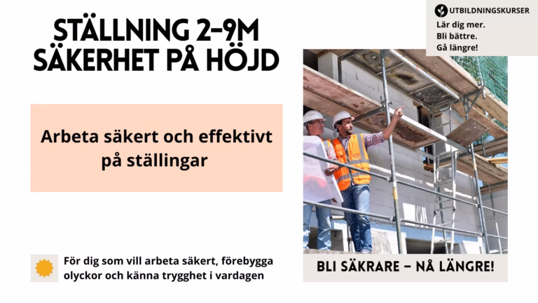 Ställning 2-9m Grundkurs Online