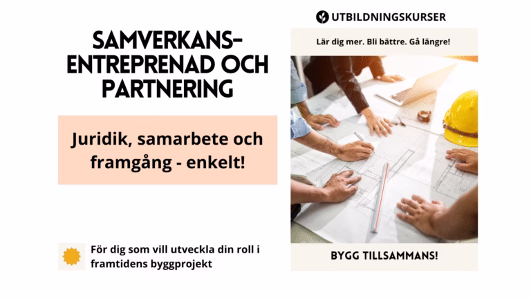Samverkansentreprenad och Partnering Kurs (KOMMANDE)
